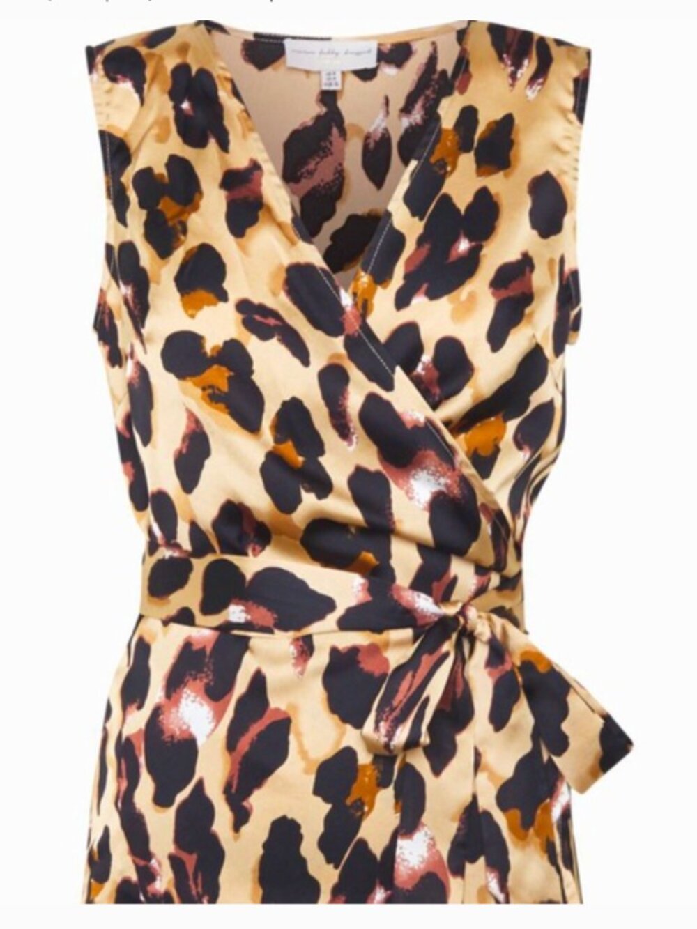 NEVER FULL DRESSED Wrap Top in Leopard Sz US 6/UK 10 - NWT!! - Picture 6 of 11